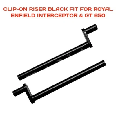 CLIP-ON RISER BLACK FIT FOR ROYAL ENFIELD INTERCEPTOR & GT 650 - Image 1 of 4