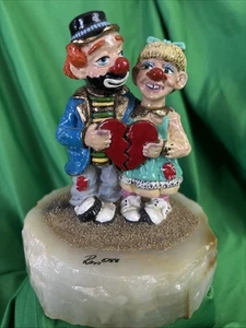 Scultura Vintage 1988 Ron Lee Firmato Clown Edizione Limitata 896/3750 Insieme Ancora L126 - Foto 1 di 7