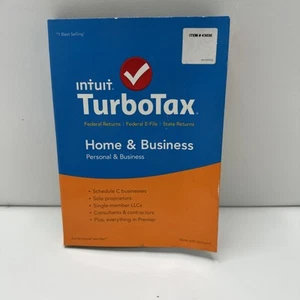 Intuit TurboTax 2015 Home & Business CD Federal State Wondows And Mac - Picture 1 of 7