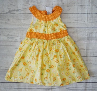 VESTIDO VINTAGE LAURA ASHLEY AMARILLO NARANJA ESTAMPADO FLORAL TALLA 3T COTTAGE CORE Foto 1 de 3
