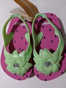 Sandalias para niñas Gymboree talla 5-6 rosa verde NUEVAS - Imagen 1 de 7