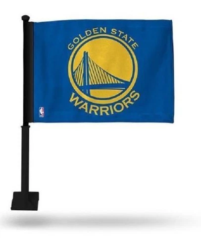 NBA Golden State Warriors Silk Screen Print Car Flag ( Blue ) Cover