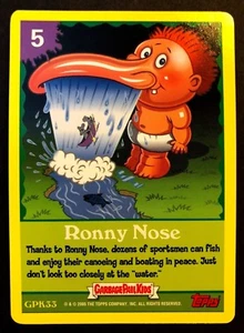 Topps Garbage Pail Kids 2005 GPK ANS 4 GAME CARD #33 RONNY Nose NrMint-Mint - Foto 1 di 1