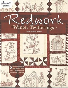Redwork Winter Twitterings Quilting Embroidery Designs Annie's Book #141309 NEW - Picture 1 of 4