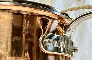 Mauviel 1830 Copper saucepan W/ Glass Lid. Stainless Handle New Made In France - Picture 1 of 9