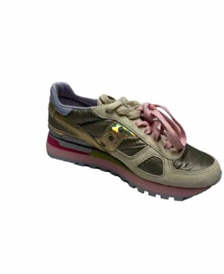 Zapatillas Mujer Saucony Sombra Original Talla US 8.5/Hombre US 7 pulgadas Tostado/Azul/Rosa Foto 1 de 4