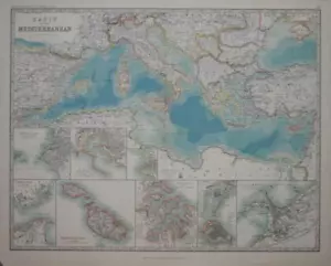 BACINO DEL MEDITERRANEO PUBBLICATO DA KEITH JOHNSTON. - Foto 1 di 1