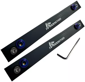 JDM Japan to USA Canada License Plate Mount Bracket Adapter Titanium Blue Bolts - Picture 1 of 2