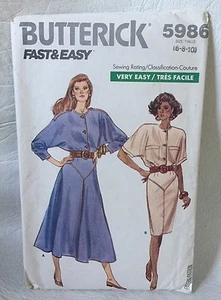 Butterick Schnittmuster 5986 Fast & Easy Größen 6-8-10 UNGESCHNITTEN Misses Top & Rock - Bild 1 von 2