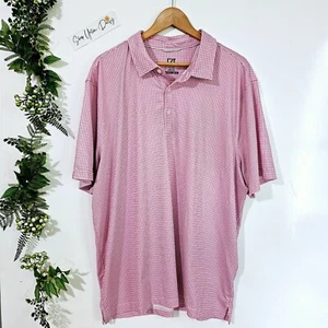 Cutter & Buck Herren XL DryTec 50+ UPF Poloshirt Pink/Weiß 《994》SS - Bild 1 von 4