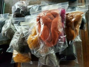 Wool Roving Multiple Colors You Choose Spinning Wool Felting Wool Fibers - Picture 1 of 28