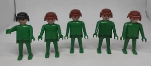 Playmobil Lot 5 Figurines Vintage Hommes  VERT  Geobra 1974 Klicky - Picture 1 of 21