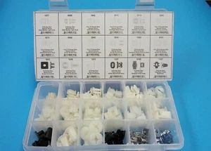 Fits Caddy Nylon Grille Headlamp Marker Fender Grommet Bezel Screw Nut Clips Kit - Foto 1 di 5