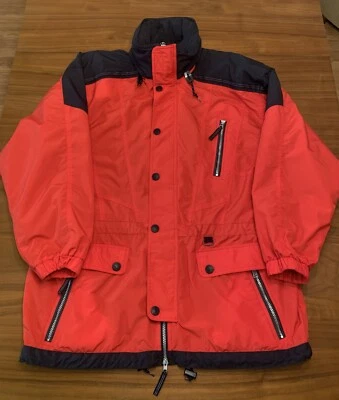 Vintage Obermeyer Conquest Ski Jacket Men’s L Red Winter Snow Hooded Coat Light - Image 1 of 4