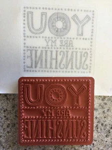 "YOU are my SUNSHINE " Stampin'UP! NEW~Single Stamp~unmounted~Tag, 2 3/8x2 5/8" - Picture 1 of 3
