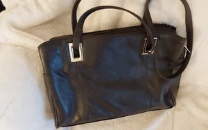 Hush Puppies Black Leather Purse Handbag - Picture 1 of 2