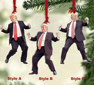 Trump Dancing, Humorous Trump Acrylic Ornament for Car & Christmas Tree Decor - Picture 1 of 6