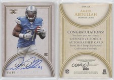 2015 Topps Definitive Collection /99 Ameer Abdullah #DRA-AA Rookie Auto RC