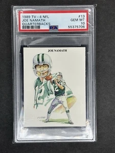 1989 TV-4 NFL QUARTERBACKS #13 JOE NAMATH HOF POP 6 PSA 10 RARE 🏈 - Picture 1 of 2