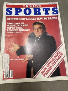 31 de enero de 1981 Inside Sports Jimmy el griego Super Bowl vista previa vintage - Imagen 1 de 3