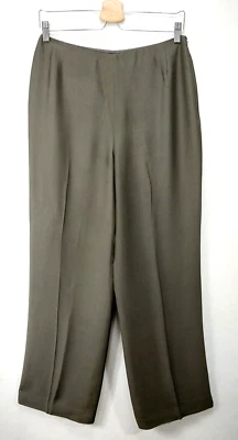 Pantalones Emanuel Ungaro Mezcla Seda Mujer 8 Gris Pierna Ancha W29 x L29.5 Foto 1 de 4