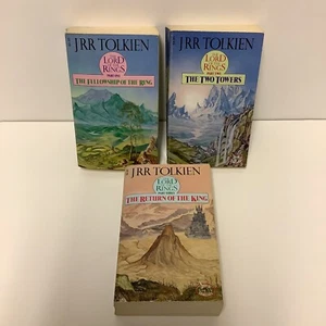 Vintage The Lord of the Rings Set JRR Tolkien 1986 Unicorn Unwin Paperback Books - Picture 1 of 18