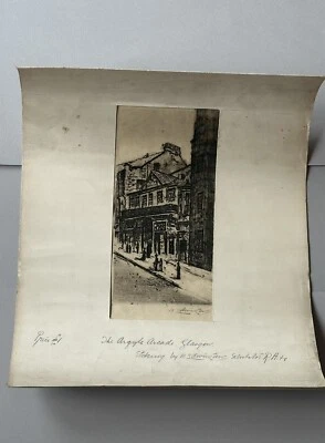 The Argyle Arcade Glasgow Etching. - Image 1 of 4
