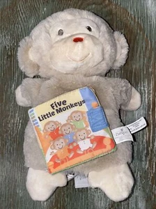 Five Little Monkeys MONKEY Hand Puppet soft plush w/book Nat & Jules Story Time - Picture 1 of 5