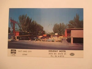 Salt Lake City Utah Postcard Holiday Motel UT - Picture 1 of 2