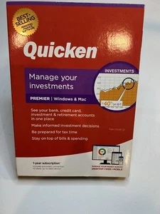 Quicken Manage Your Investments Premier Windows & Mac (NO KEY) As Is. - Picture 1 of 1