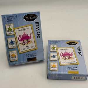 24 Get Well Premium Cards & Envelopes Bible Verses Victorian Tea Set Artwork - Picture 1 of 14