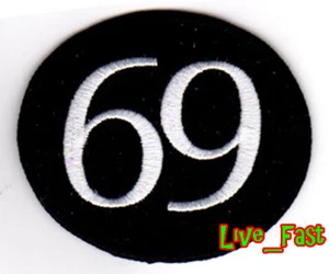 69 PARCHE DE MOTOCICLISTA RETRO DE COLECCIÓN OUTLAW MOTOCICLISTA CHOPPER CORTE CHALECO - Imagen 1 de 1