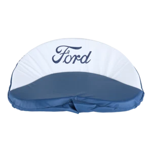 19" Blue & White Pan Style Cushion fits Ford Tractors - Picture 1 of 7