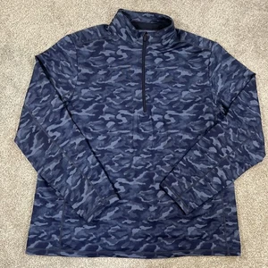 Vineyard Vines Jim Nantz XL 1/4 Zip Pullover Blau Camouflage Golf Performance Jacke - Bild 1 von 11