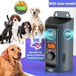 Solar Anti-Hund Bellen Abschreckgerät Ultraschall Stop Bellen Repeller 3 Modi - Bild 1 von 14
