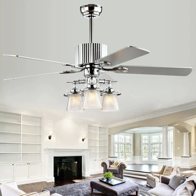 Ventilador de luz de techo SAFAVIEH Lighting Dola 52 pulgadas (con Foto 1 de 4