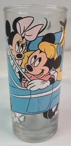 Vintage Mickey Minnie Pluto blau Cadillac Glas Tasse Becher The Walt Disney Company - Bild 1 von 7