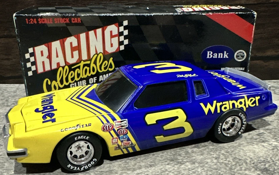 Banco diecast NASCAR 1981 Dale Earnhardt Sr #3 Wrangler Pontiac 1/24 acción Foto 1 de 4