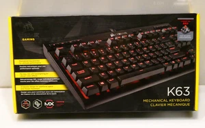 Corsair K63 Wireless Mechanical Gaming Keyboard, Backlit Blue LED, Cherry MX Red - Picture 1 of 6