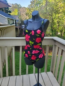 Vintage 90s Flower Cole of California One-Piece Swimsuit Bathing Suit - Picture 1 of 9