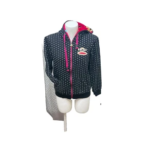 “Paul Frank Zip Up Hoodie Women XL Black Polka Dot Julius & Friends Full Zip - Bild 1 von 17
