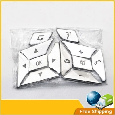 Para Mercedes Benz Clase E C G W204 12-16 Volante Botón Borde Plateado Foto 1 de 4