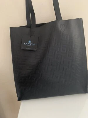 Bolso de Mano LANVIN Bordado Cuero Negro Repujado, $875 Foto 1 de 4