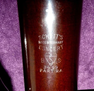 RAR! Sammler! Barock! Schott´s Concert Tenor-Blockflöte, Doppelloch, Klappe, bar - Bild 1 von 9
