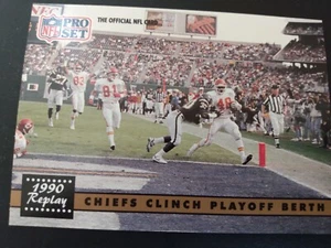 Chiefs Clinch Playoff Berth - 1990 Replay - NFL Pro Set 1991 #339 - Picture 1 of 2