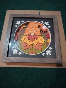 Shadow Box Sign - Happy Fall Gnomes - New Gnome Cardstock Custom Made  - Picture 1 of 8