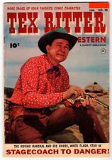 TEX RITTER WESTERN #20 - Last Fawcett Issue - Fawcett 1954 VG/FN Vintage Comic
