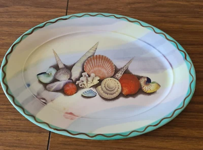 Rare Robert Gordon Australia Custom "Sea Shells" Oval Tray/Platter 35.5cm x 25.5 - image 1 of 4