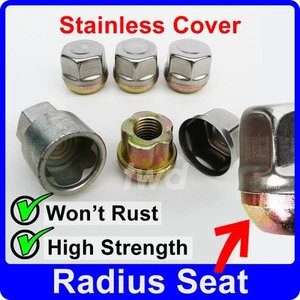 4 x TUERCAS DE BLOQUEO DE RUEDA DE ALEACIÓN PARA MG/ROVER (ASIENTO DE RADIO) PERNOS DE LENGÜETA [J0t] - Imagen 1 de 8