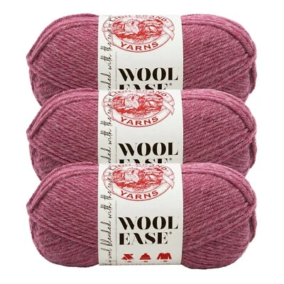 (3 Pack) Lion Brand Yarn 620-139 Wool-Ease Yarn, Dark Rose Heather - Image 1 of 4